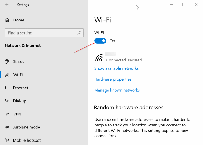 el modo avión no se apaga en Windows 10 pic4