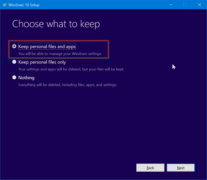 reparar la instalación de Windows 10 sin perder aplicaciones y datos de pic8