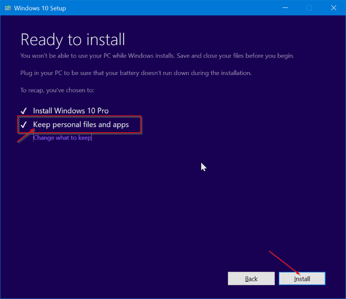 reparar la instalación de Windows 10 sin perder aplicaciones y datos de pic9