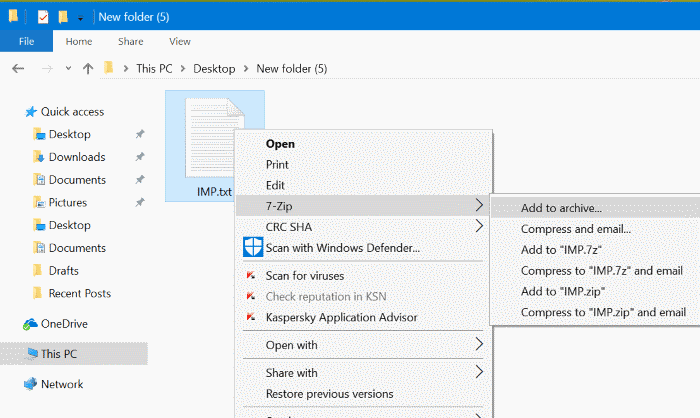 archivo de texto protegido con contraseña en Windows 10 pic6