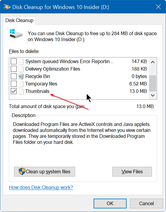 borrar y restablecer la caché de miniaturas en Windows 10 paso 4