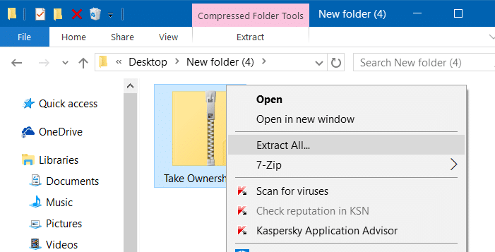 Agregue la propiedad al menú contextual de Windows 10 pic1