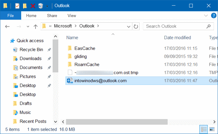 Outlook 2016 se bloquea mientras se procesa el inicio de carga del perfil del paso 4