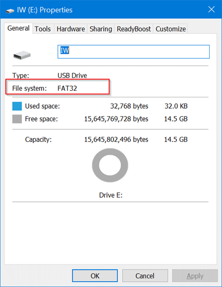 use la administración de disco para particionar USB en Windows 10 pic2