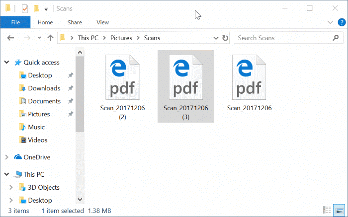 guardar documentos e imágenes escaneados como PDF en Windows 10 pic4