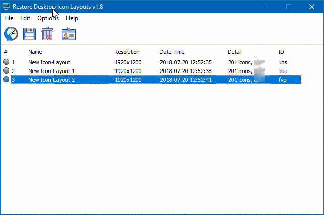 herramientas gratuitas para guardar y restaurar las posiciones de los iconos del escritorio en Windows 10 pic2