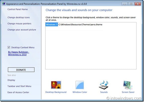 Panel de personalización para Windows 7[4]