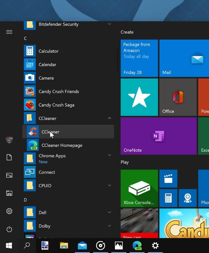 crear un acceso directo al programa en el escritorio de Windows 10 pic1