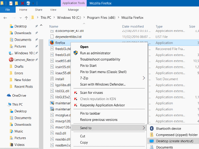 crear un acceso directo en el escritorio para programar en Windows 10 paso 9