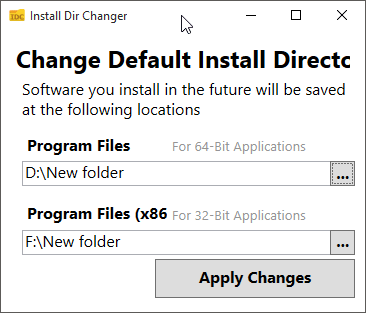 cambiar la ubicación de instalación predeterminada de los programas en Windows 10 paso 2