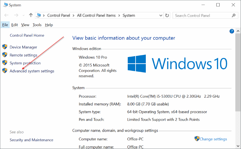Habilite o deshabilite la actualización automática del controlador del dispositivo en Windows 10, paso 2