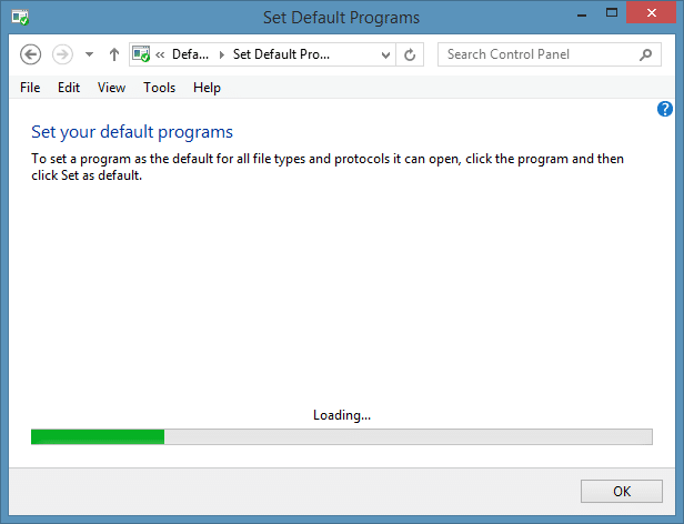 Configure Windows Media Player como el reproductor de audio predeterminado en Windows 8.1 Paso 3