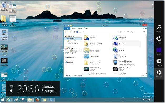 Configure el protector de pantalla como fondo de escritorio en Windows Picture5
