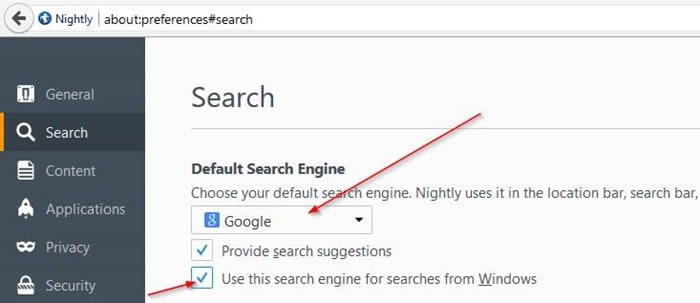 Establecer Google como predeterminado en la búsqueda de la barra de tareas de Windows 10