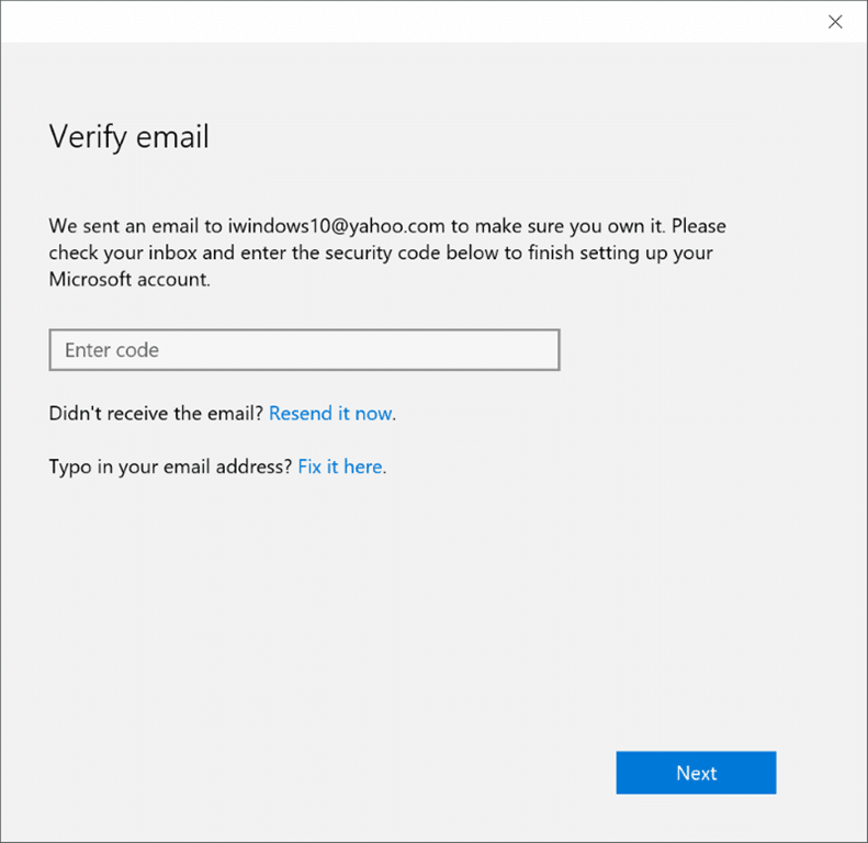 terminar de configurar su cuenta de Windows 10