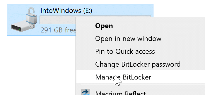 icono de candado en unidades en el Explorador de archivos de Windows 10 pic3