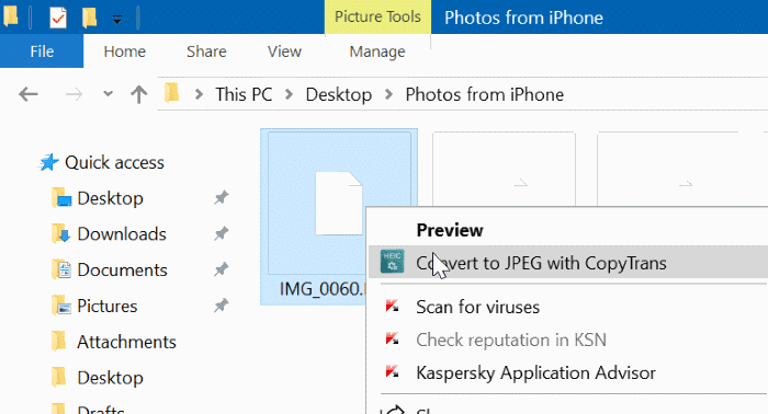 abrir imágenes HEIC en Windows 7 y Windows 8 pic1
