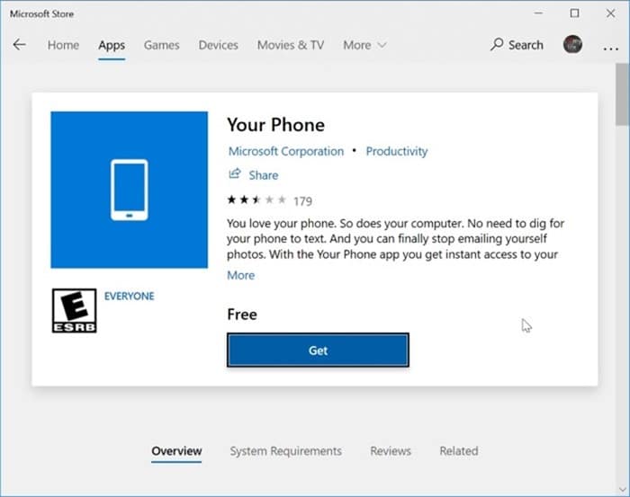 Desinstale o vuelva a instalar la aplicación Your Phone en Windows 10 pic3