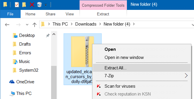 Cursor de Mac para Windows 10