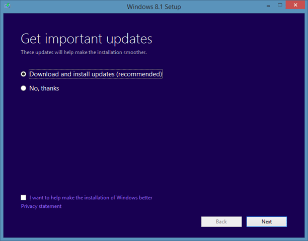 Reparar la instalación de Windows 8.1 Paso 1