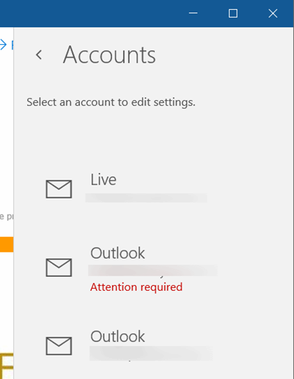 Solucionar problemas de sincronización de aplicaciones de correo en Windows 10 pic2