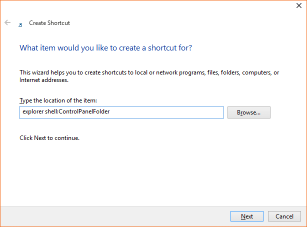 Abra el Panel de control de Windows 10, paso 5