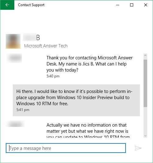 Chat con soporte técnico de Microsoft Imagen de Windows 10 6