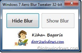 Tweaker Aero Blur de Windows 7