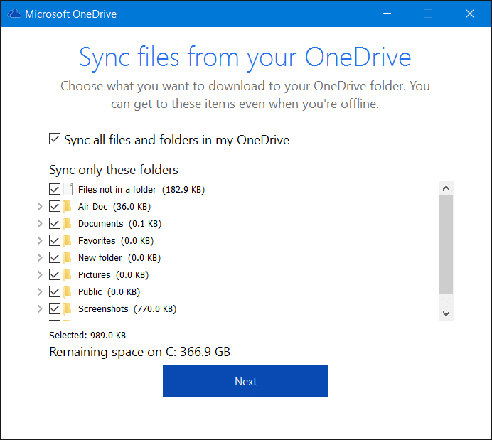 Cerrar sesión en OneDrive en Windows 10 Step8