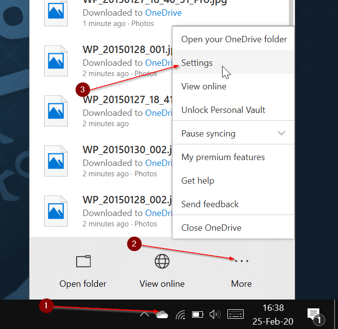 salir de onedrive en Windows 10 pic1