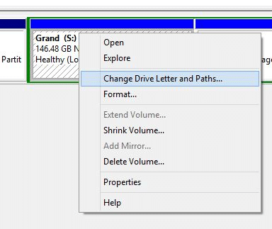 Cambiar la letra de la unidad en Windows 8.1 Step2