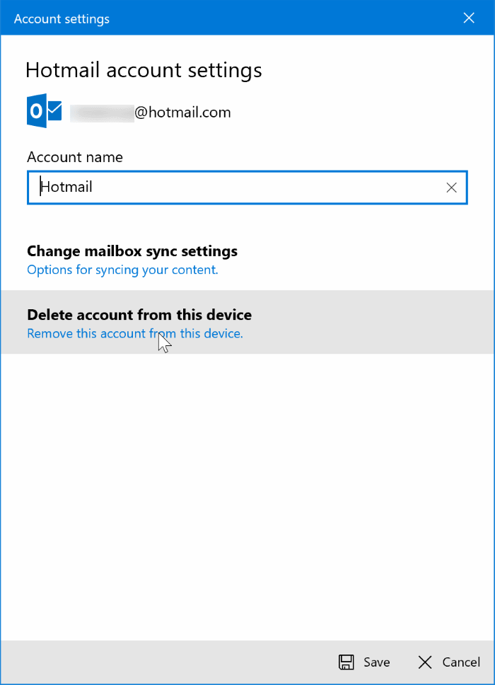 salir de la aplicación de correo en Windows 10 pic4