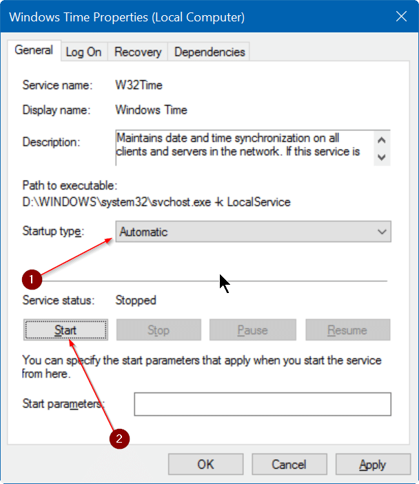 corregir la fecha y hora incorrectas en Windows 10 paso 7