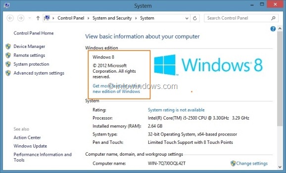 Actualice Windows 8 a Windows 8 Pro Step1