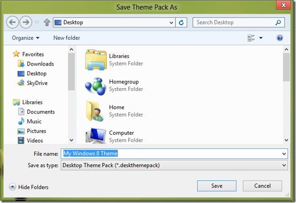 Crea un tema personalizado para Windows 8
