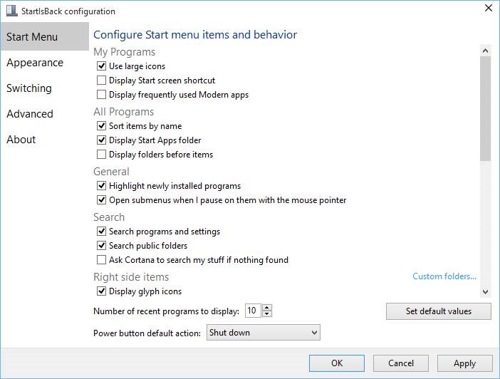 StartScreen para Windows 10