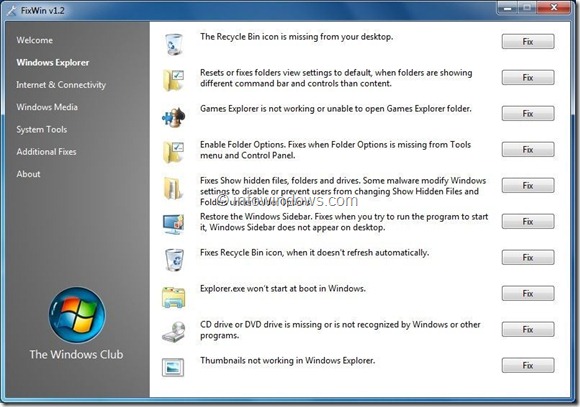 Herramientas gratuitas para reparar Windows Step3