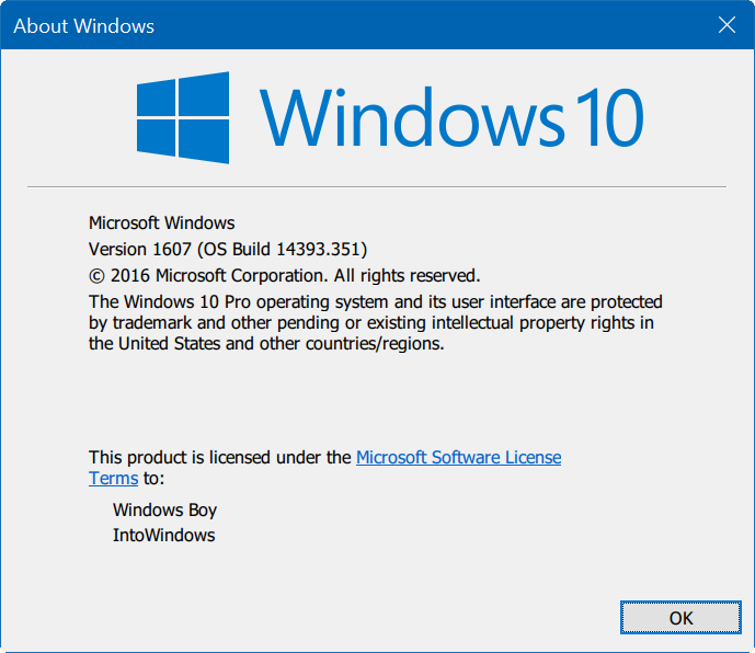 cambiar el nombre del propietario registrado y la organización de Windows 10