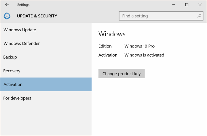 Activar Windows 10 con la clave de producto de Windows 7, 8, 8.1