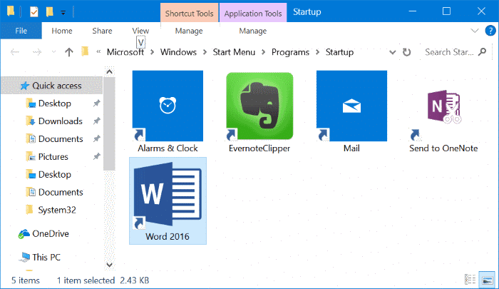 agregar aplicaciones al inicio en Windows 10 pic7
