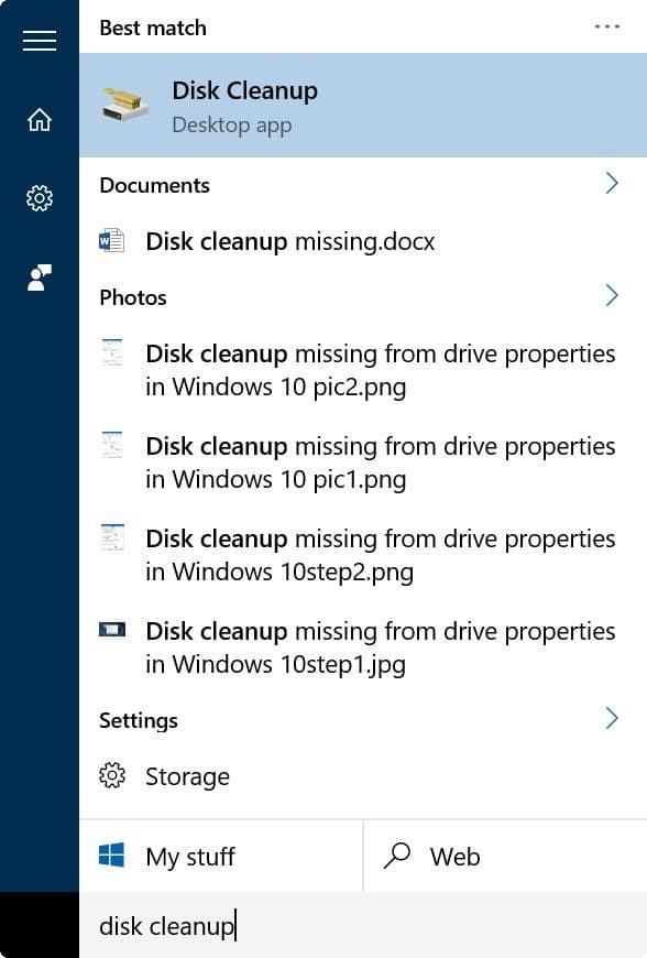 borrar y restablecer la caché de miniaturas en Windows 10 paso 1