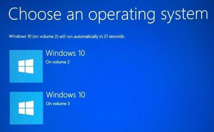 Sistema operativo predeterminado de Windows 10
