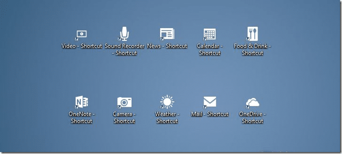 Crear accesos directos de escritorio de aplicaciones en la imagen de Windows 102