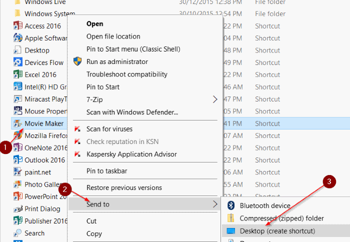 crear un acceso directo en el escritorio para programar en Windows 10 paso 5