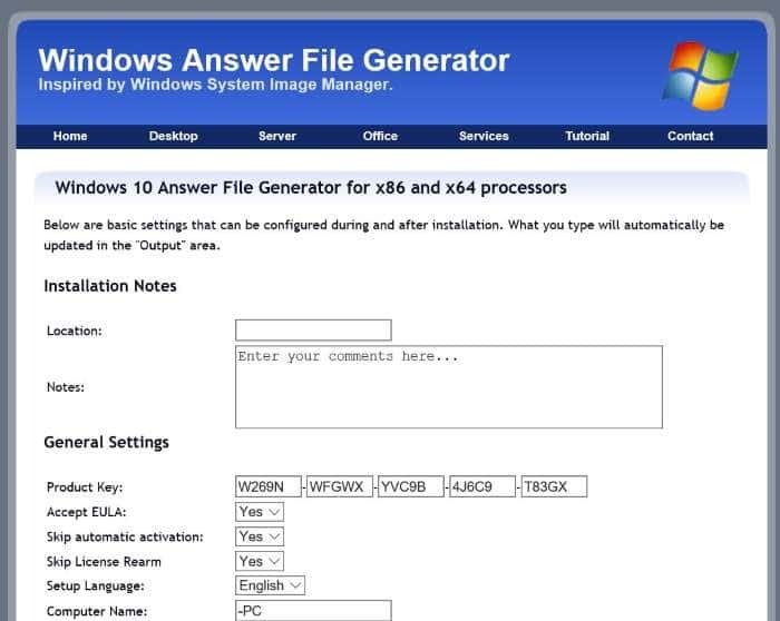 Descargue el archivo Unattend.xml para automatizar la instalación de Windows 10