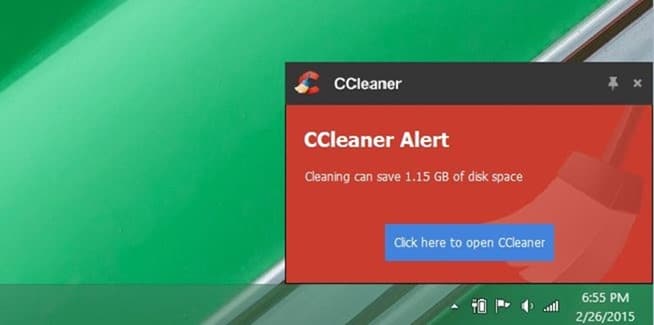 Cómo deshabilitar la ventana emergente de alerta CCleaner
