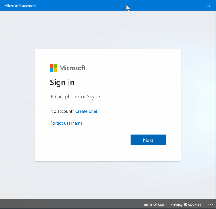 deshabilitar o bloquear cuentas de Microsoft en Windows 10 pic01