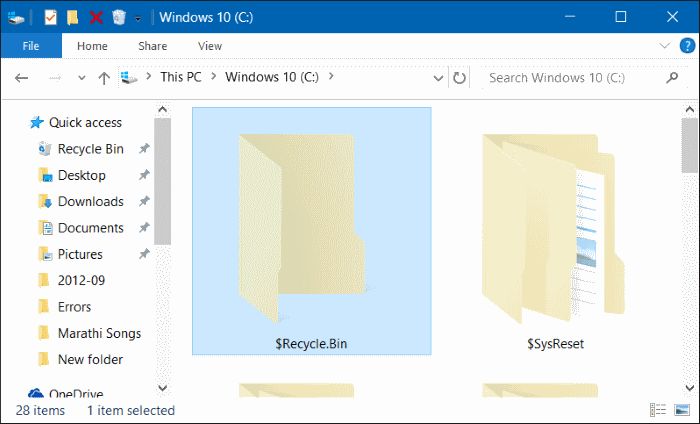 Deshabilitar la Papelera de reciclaje en Windows 10