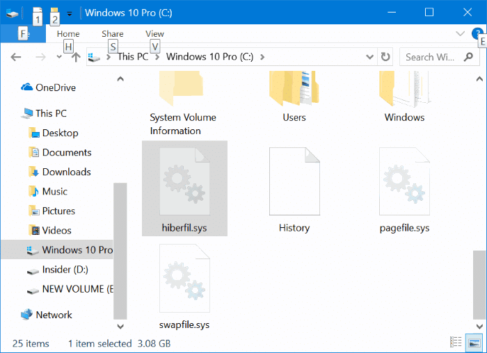 eliminar el archivo hiberfil.sys en Windows 10 pic1