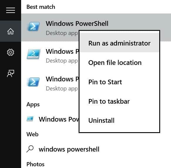 Reinstale Store y otras aplicaciones preinstaladas en Windows 10 pic01